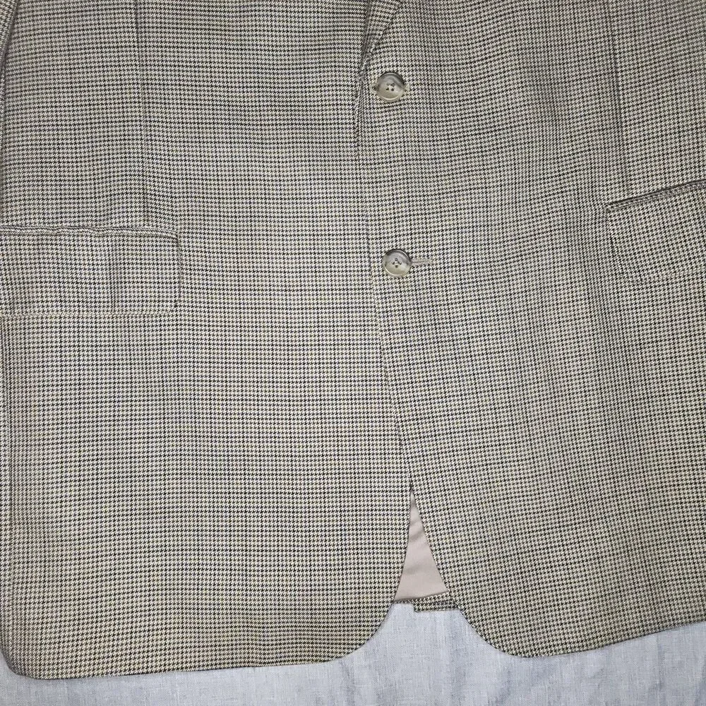 Jos A Bank Signature Gold Gordon Suit Jacket Blazer Mens 46L Silk Wool